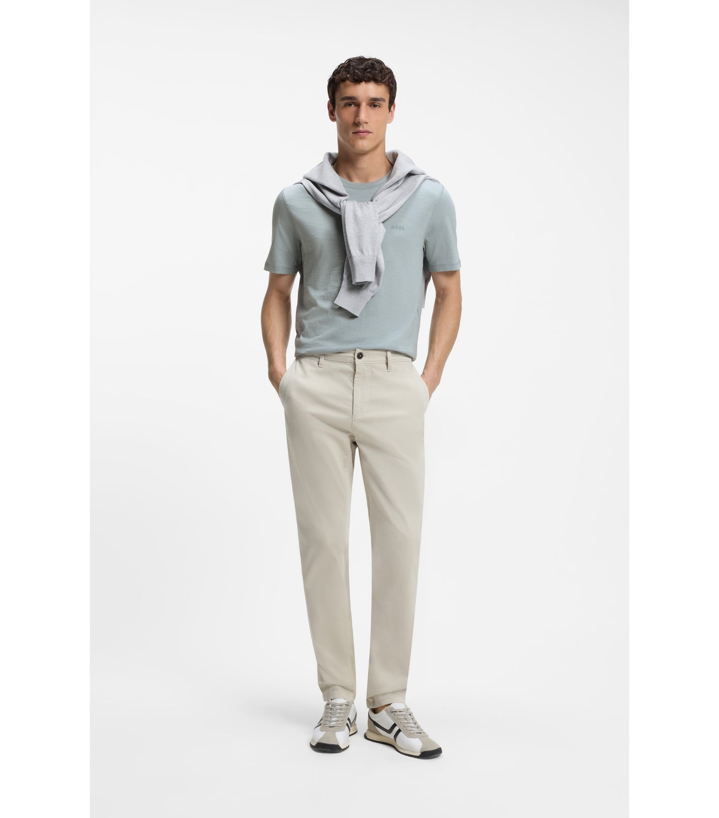 Cotton-jersey T-shirt with logo detail