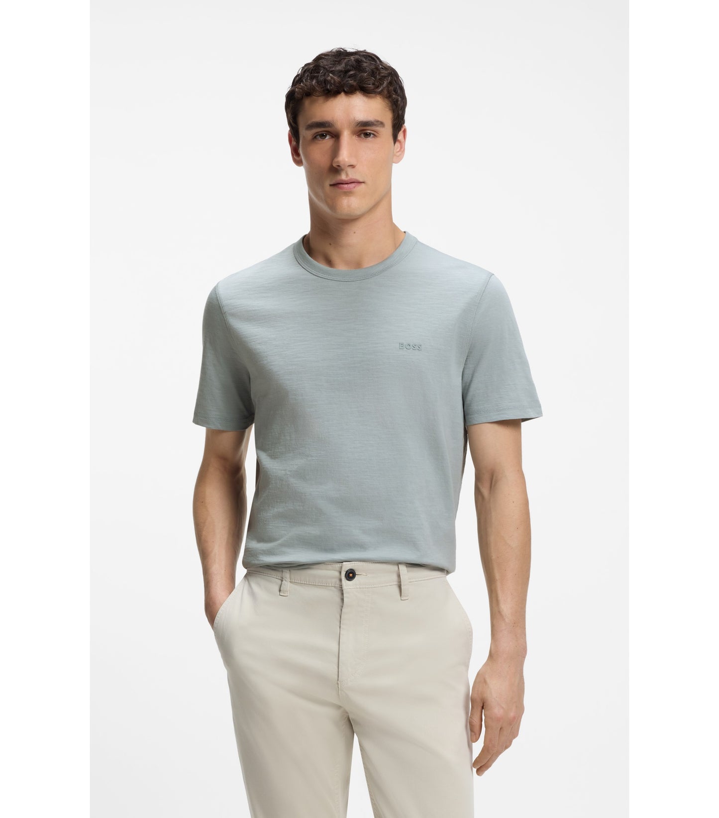Cotton-jersey T-shirt with logo detail