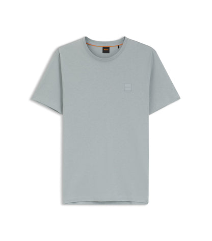 Cotton-jersey T-shirt with logo patch