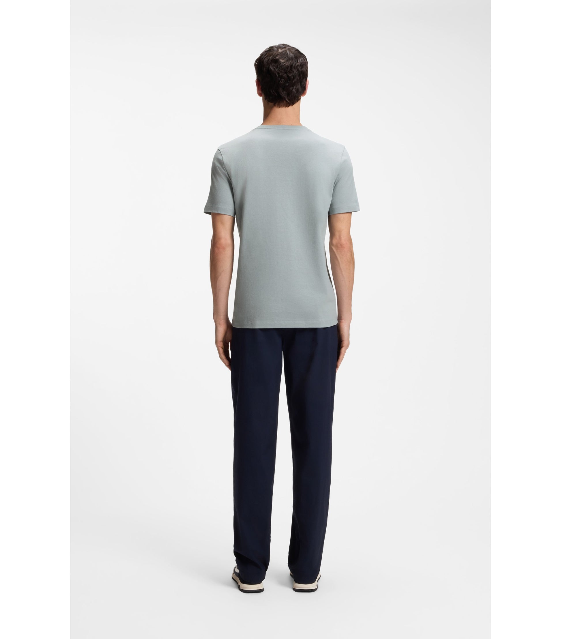Cotton-jersey T-shirt with logo patch