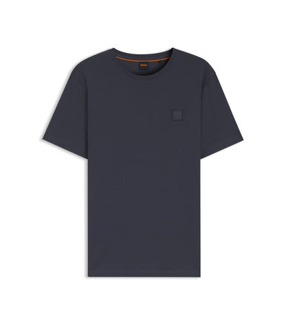 Cotton-jersey T-shirt with logo patch