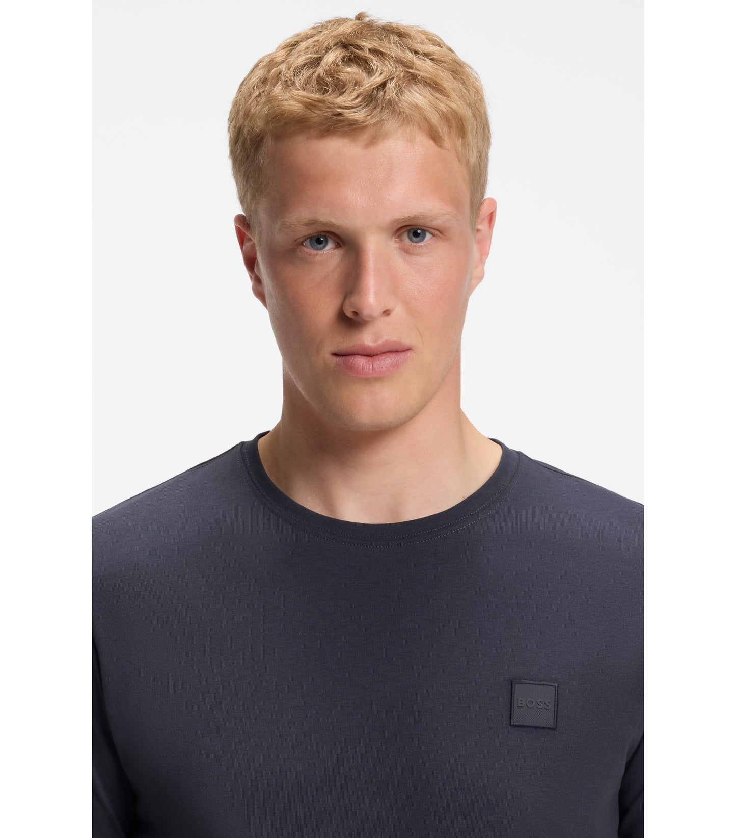 Cotton-jersey T-shirt with logo patch