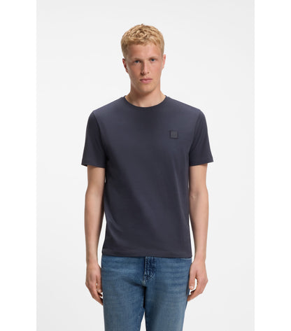 Cotton-jersey T-shirt with logo patch