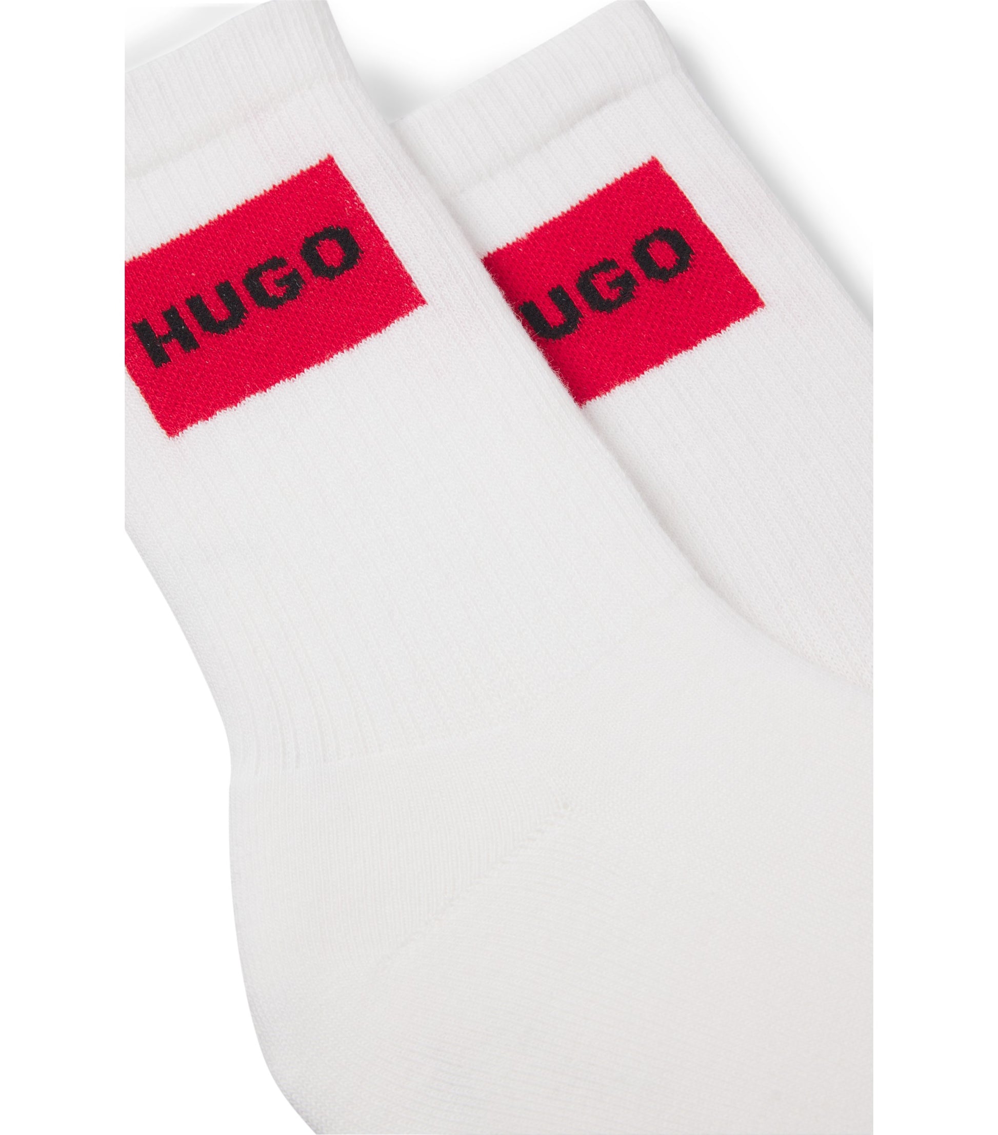Two-pack of short-length socks with red logos
