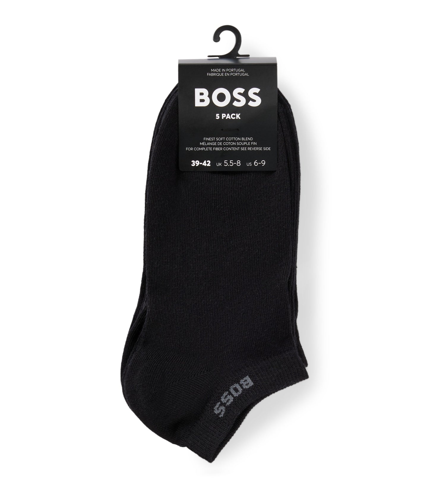 Five-pack of ankle-length socks with logo details