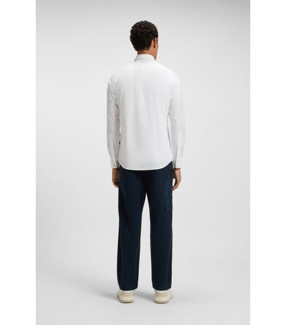 Regular-fit shirt in cotton poplin with embroidered logo