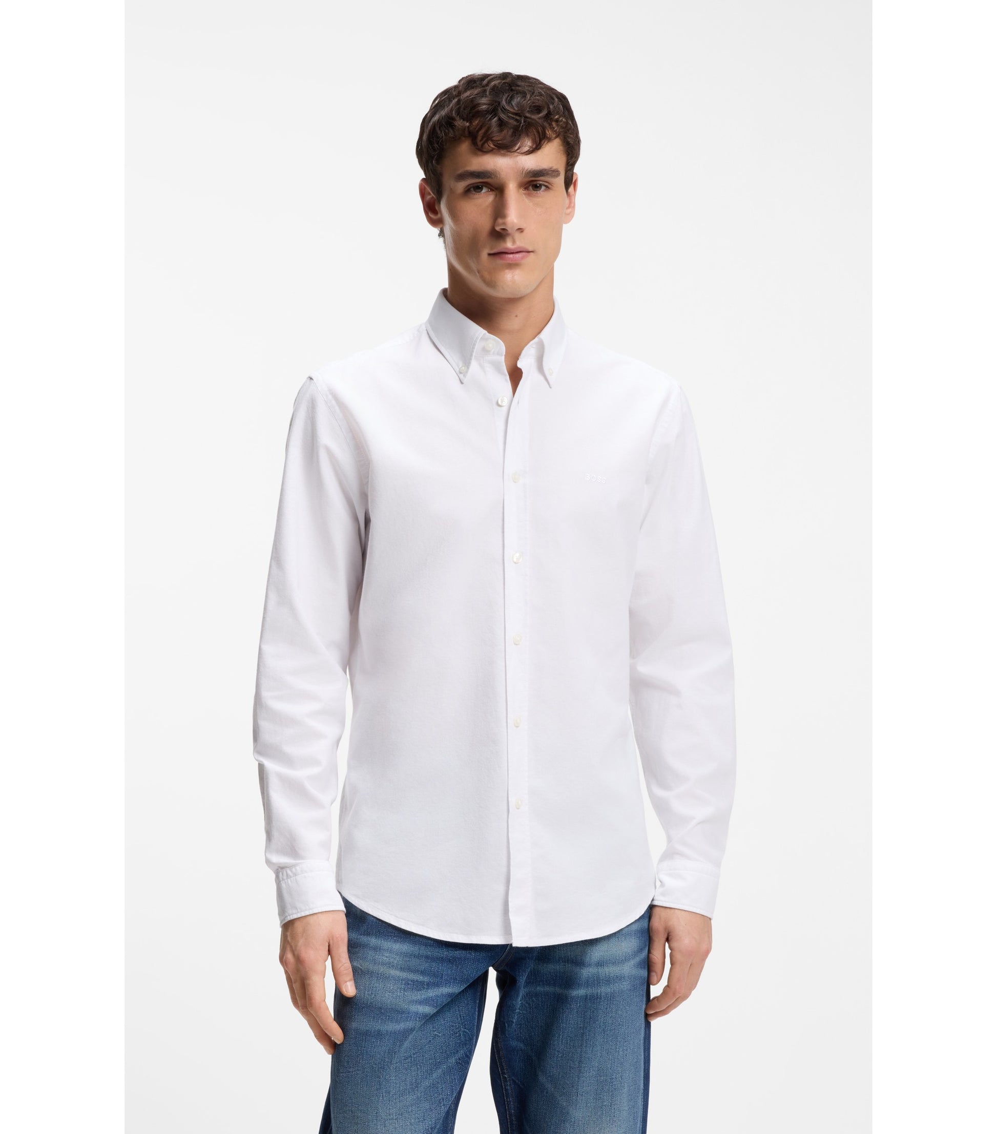 Regular-fit button-down shirt in Oxford cotton
