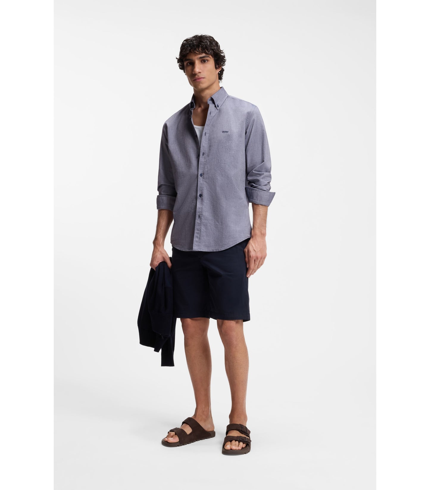 Regular-fit button-down shirt in Oxford cotton