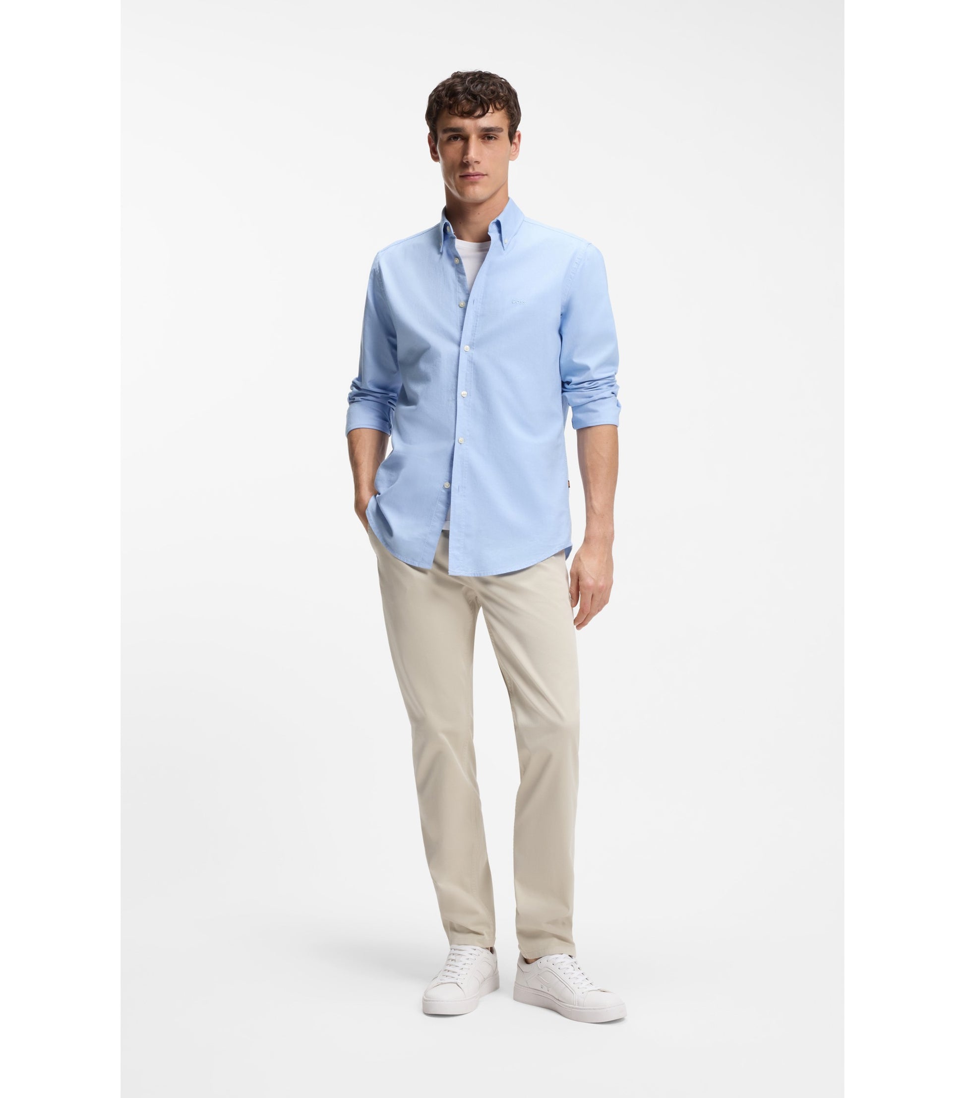 Regular-fit button-down shirt in Oxford cotton