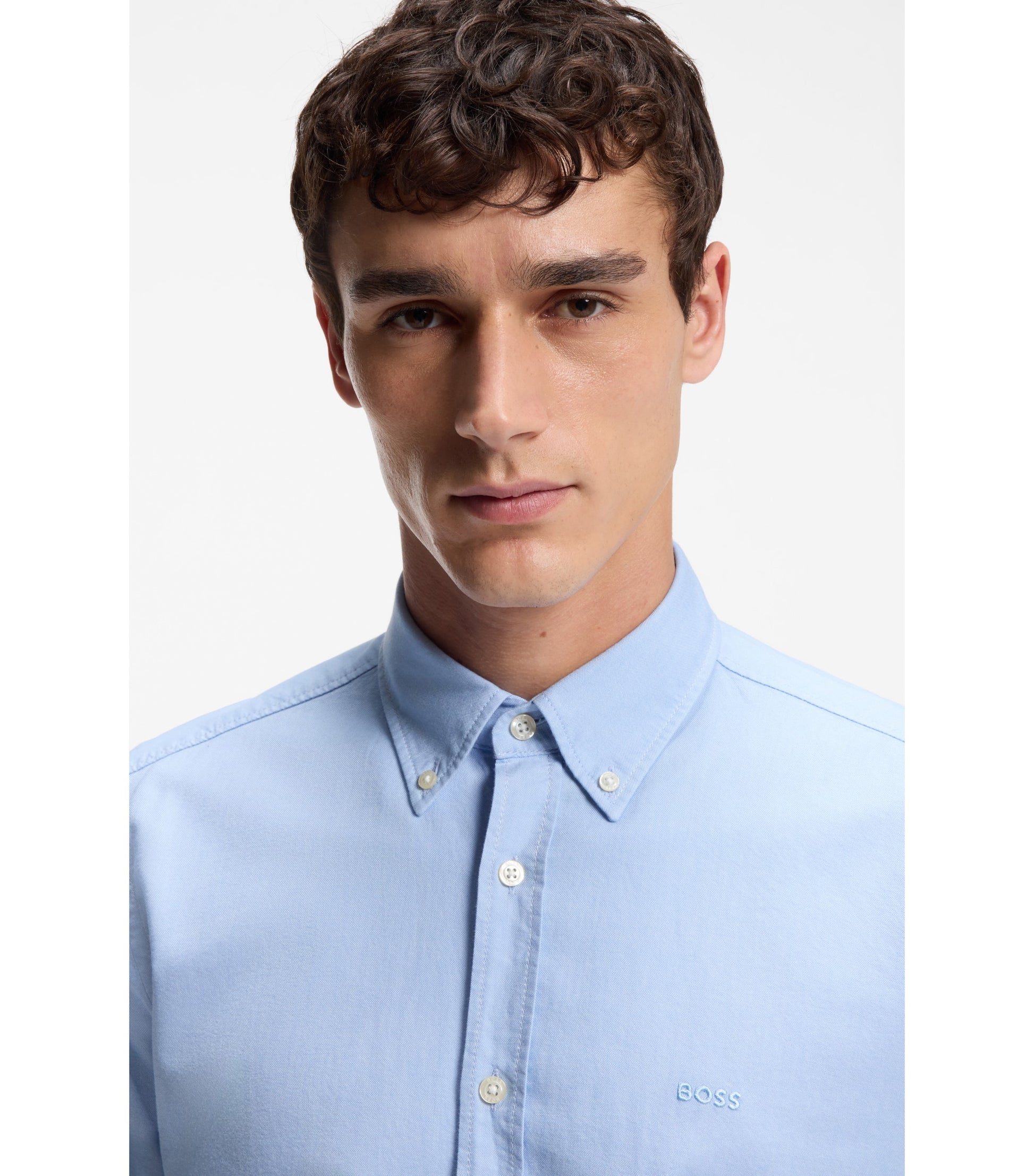 Regular-fit button-down shirt in Oxford cotton