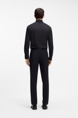 Modern-fit shirt in easy-iron cotton poplin