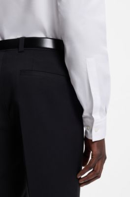 Modern-fit shirt in easy-iron cotton poplin