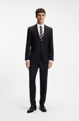 Slim-fit shirt in cotton-blend stretch poplin