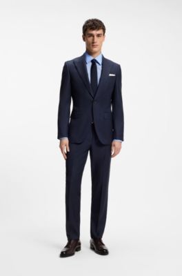 Slim-fit shirt in cotton-blend stretch poplin