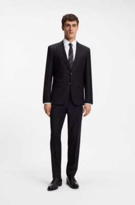 Slim-fit shirt in structured Italian stretch cotton