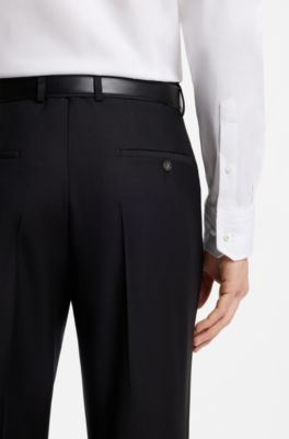 Slim-fit shirt in structured Italian stretch cotton