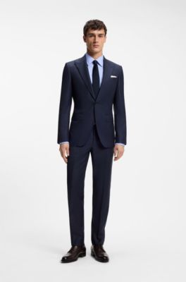 Slim-fit shirt in structured Italian stretch cotton