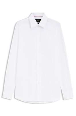 Slim-fit shirt in Italian cotton poplin