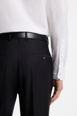 Regular-fit shirt in Italian-made cotton poplin