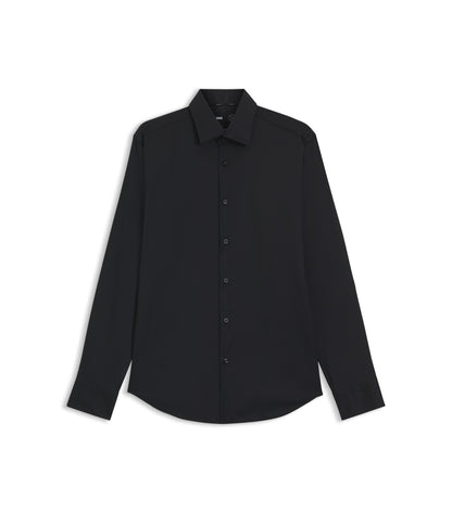 Regular-fit shirt in performance-stretch twill