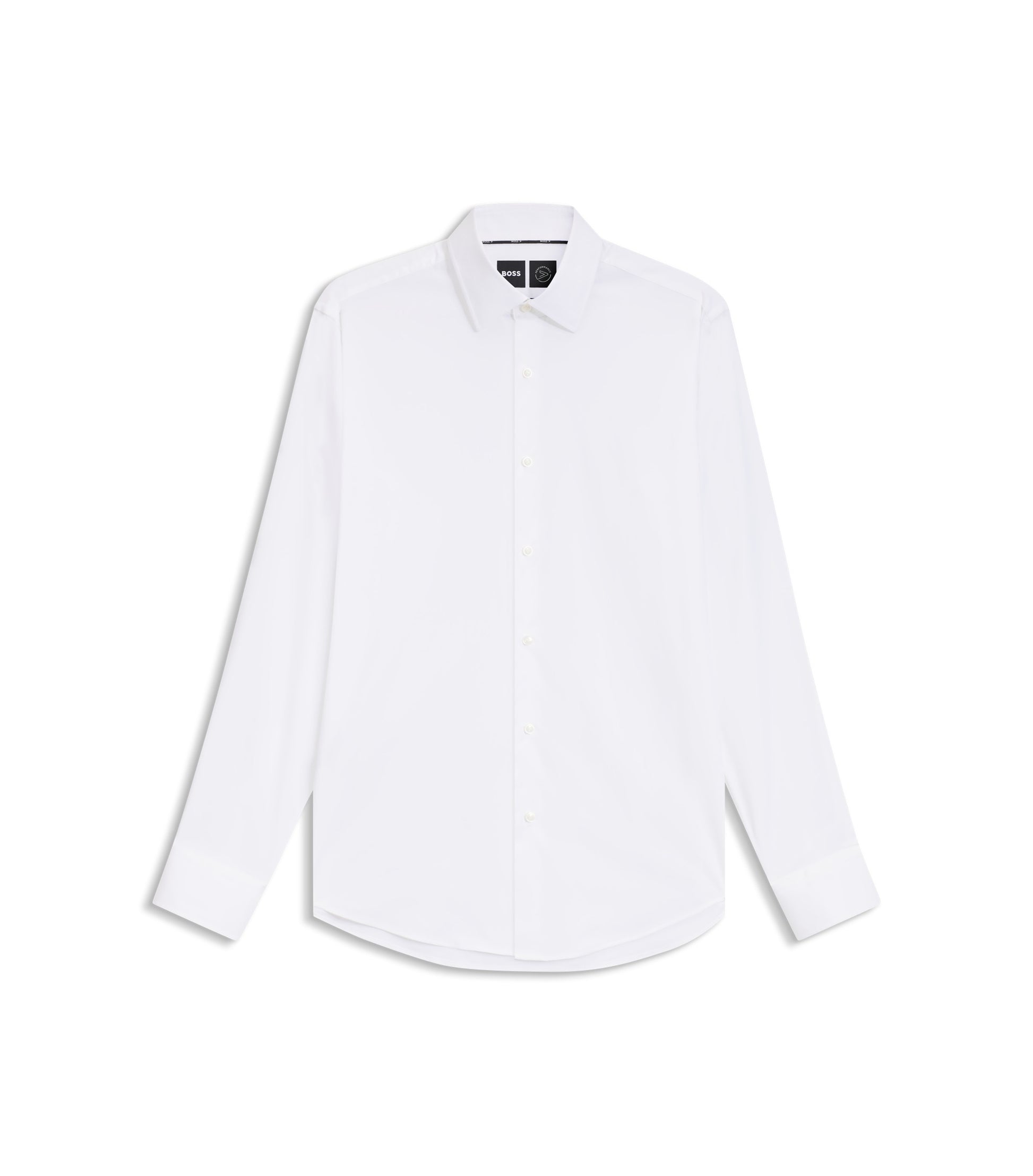 Regular-fit shirt in performance-stretch twill