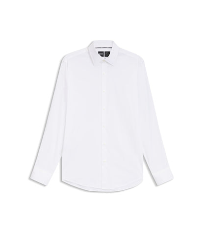 Regular-fit shirt in performance-stretch twill