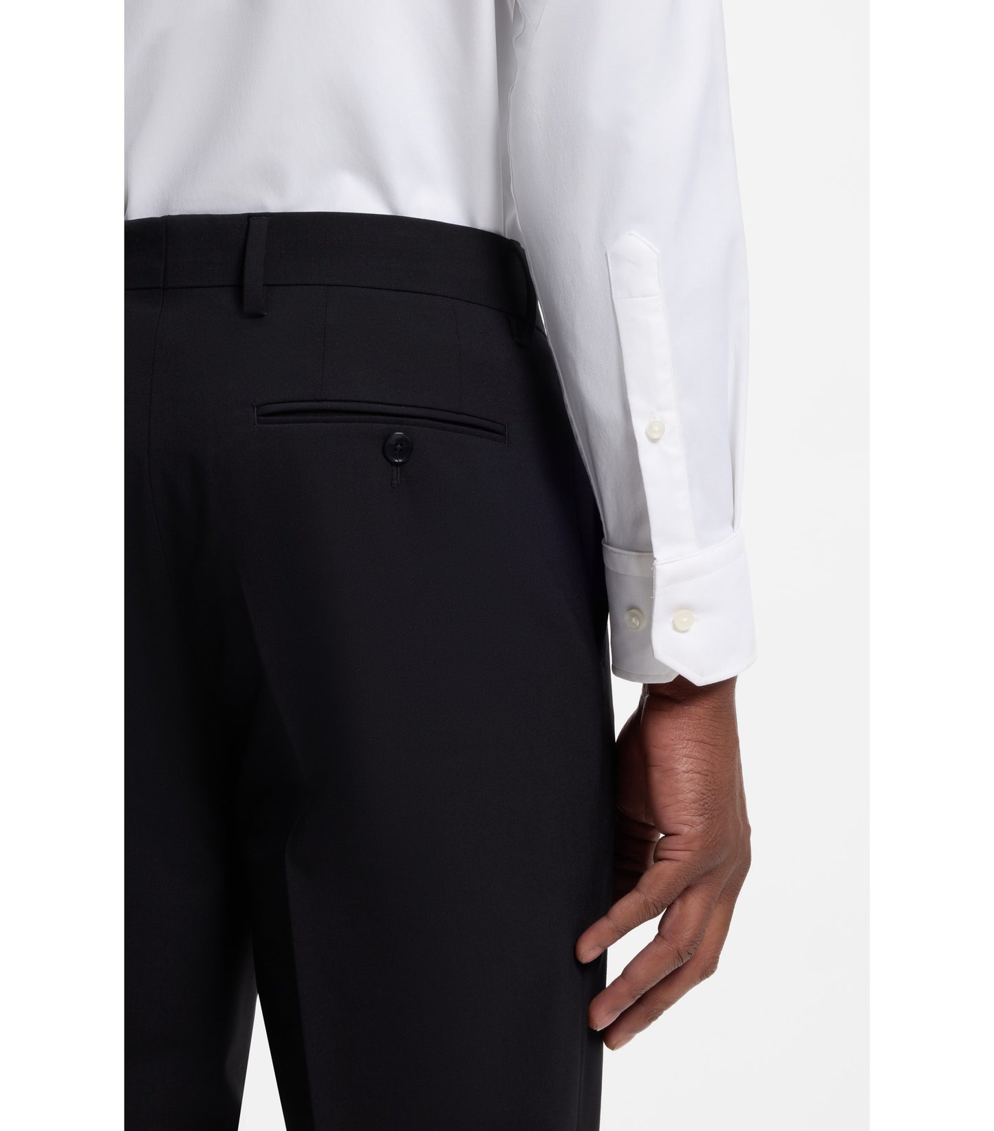 Regular-fit shirt in performance-stretch twill