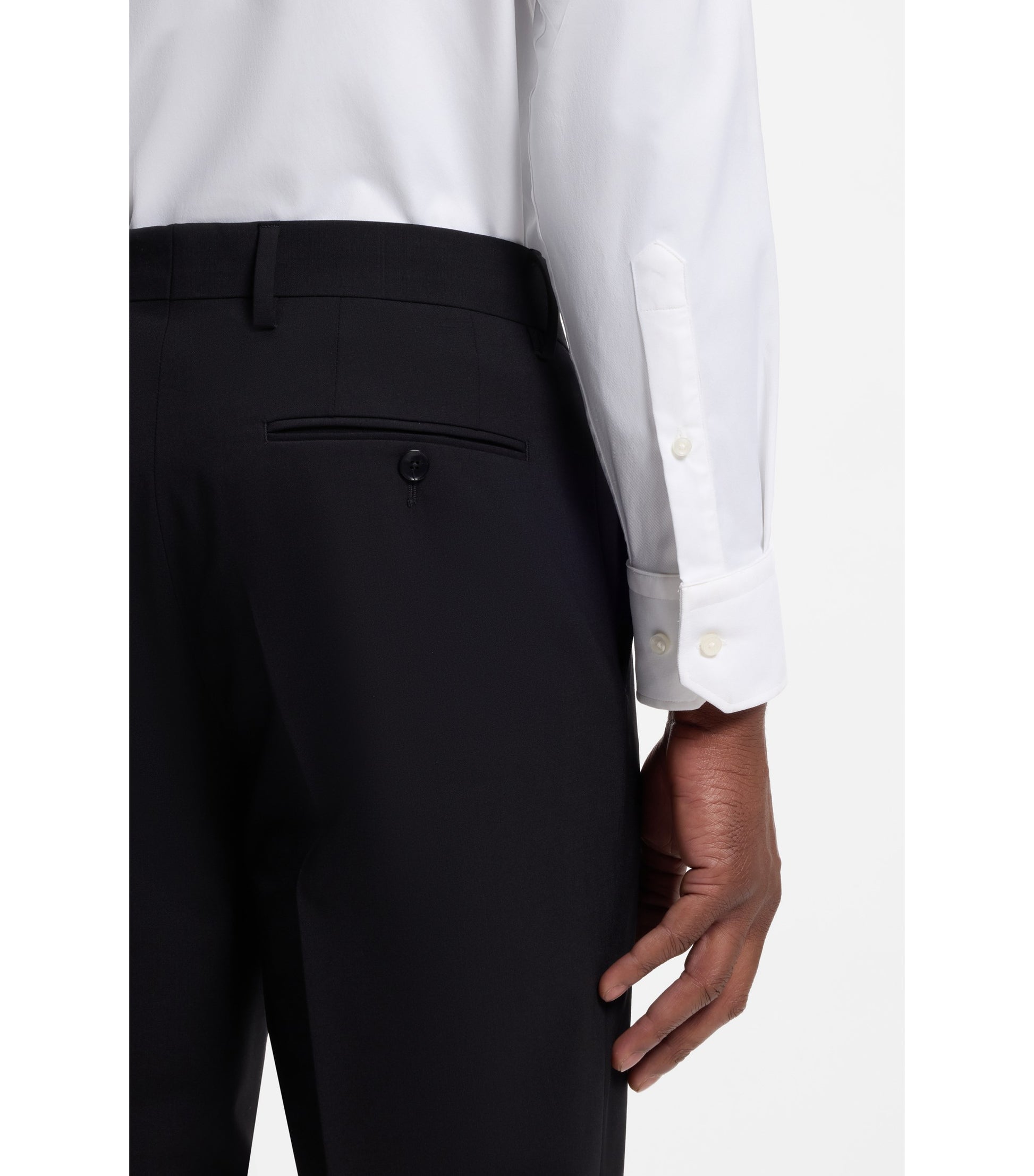 Regular-fit shirt in performance-stretch twill