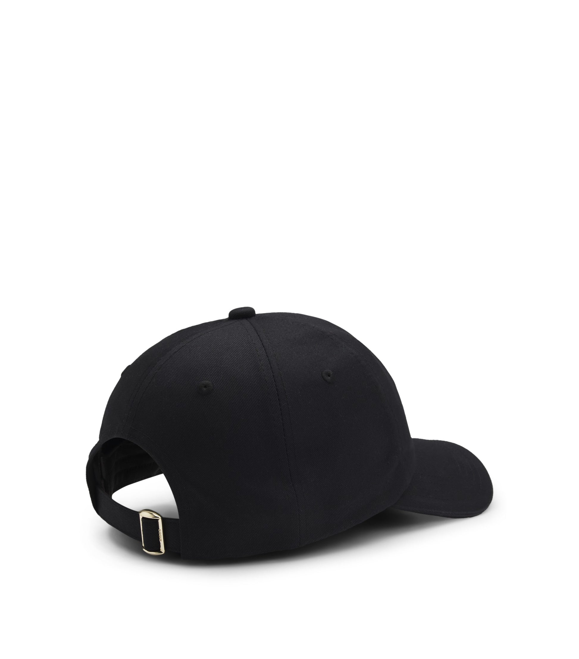 Cotton cap with metal logo lettering