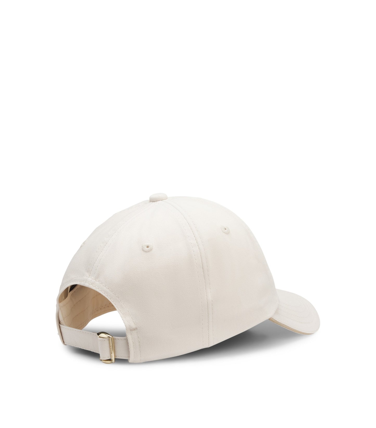 Cotton cap with metal logo lettering