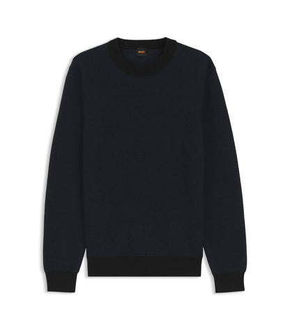Knitted sweater in a cotton blend