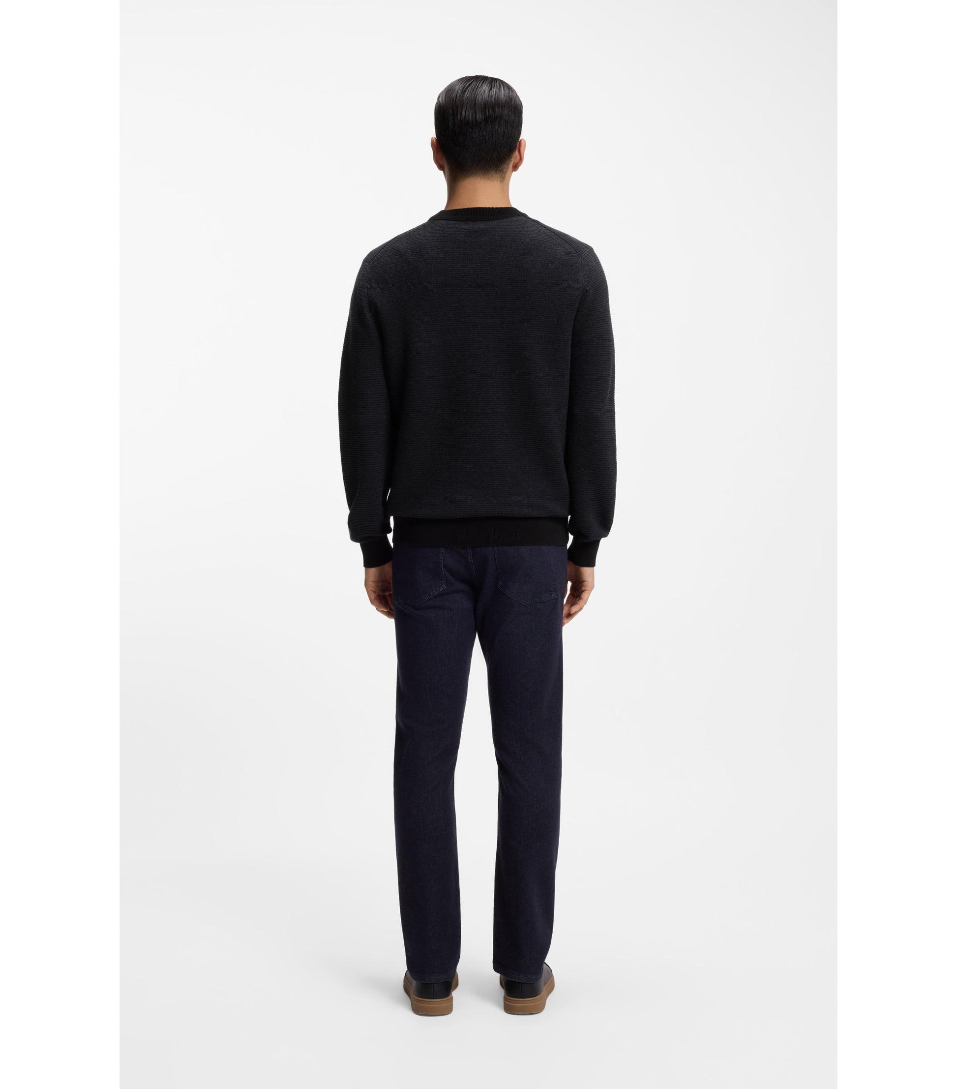 Knitted sweater in a cotton blend