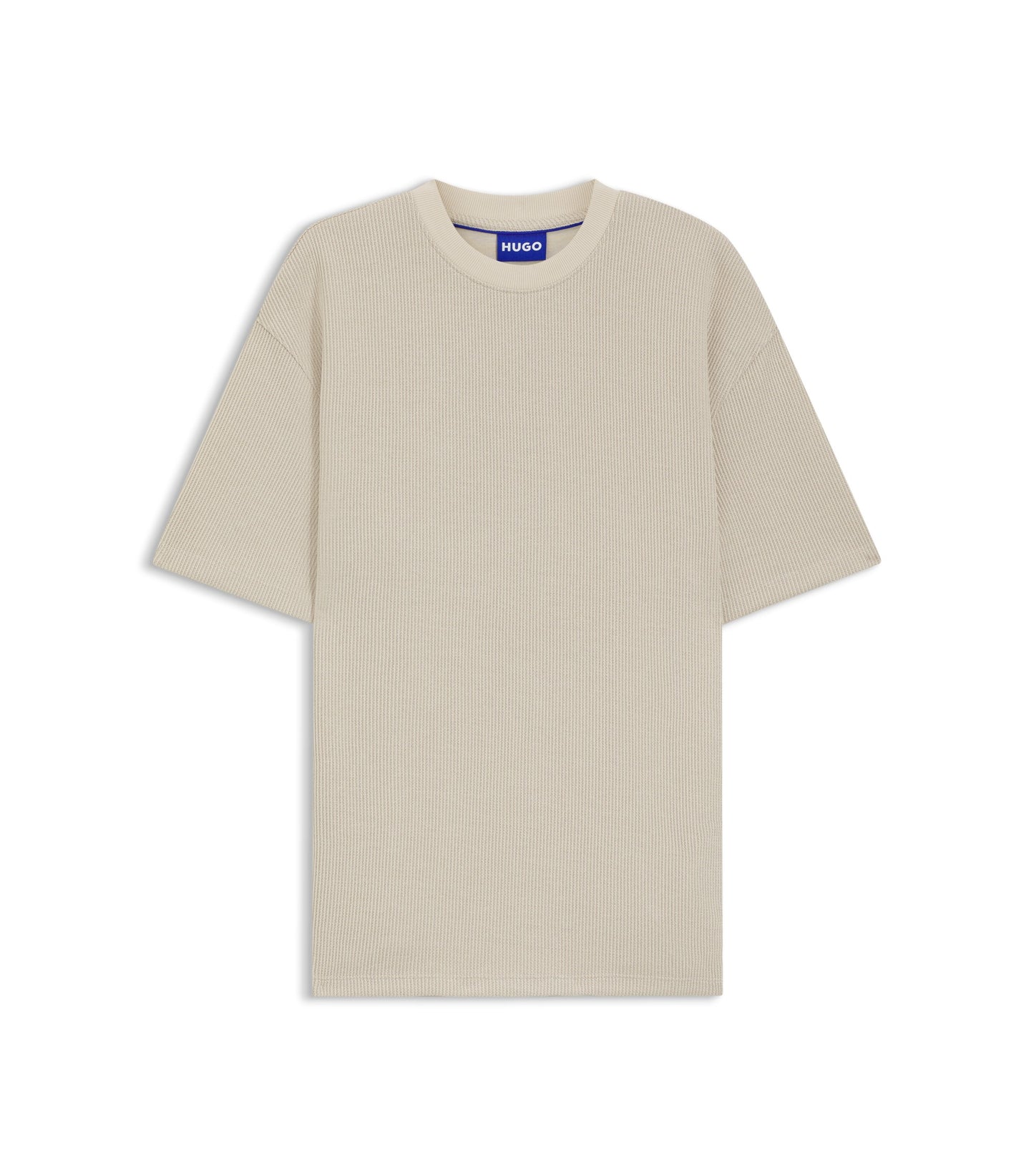 Cotton-jersey T-shirt with blue logo patch