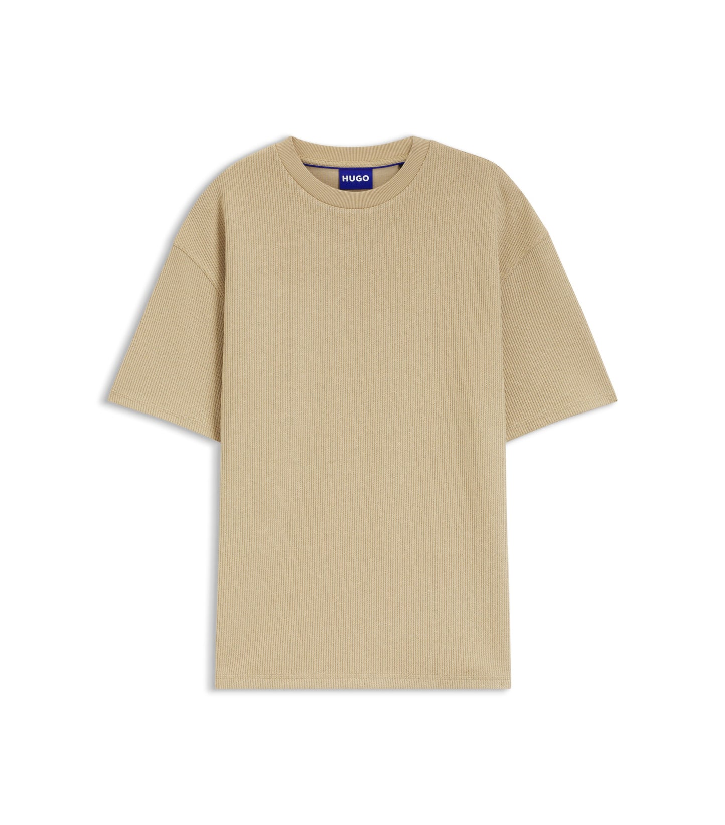 Cotton-jersey T-shirt with blue logo patch