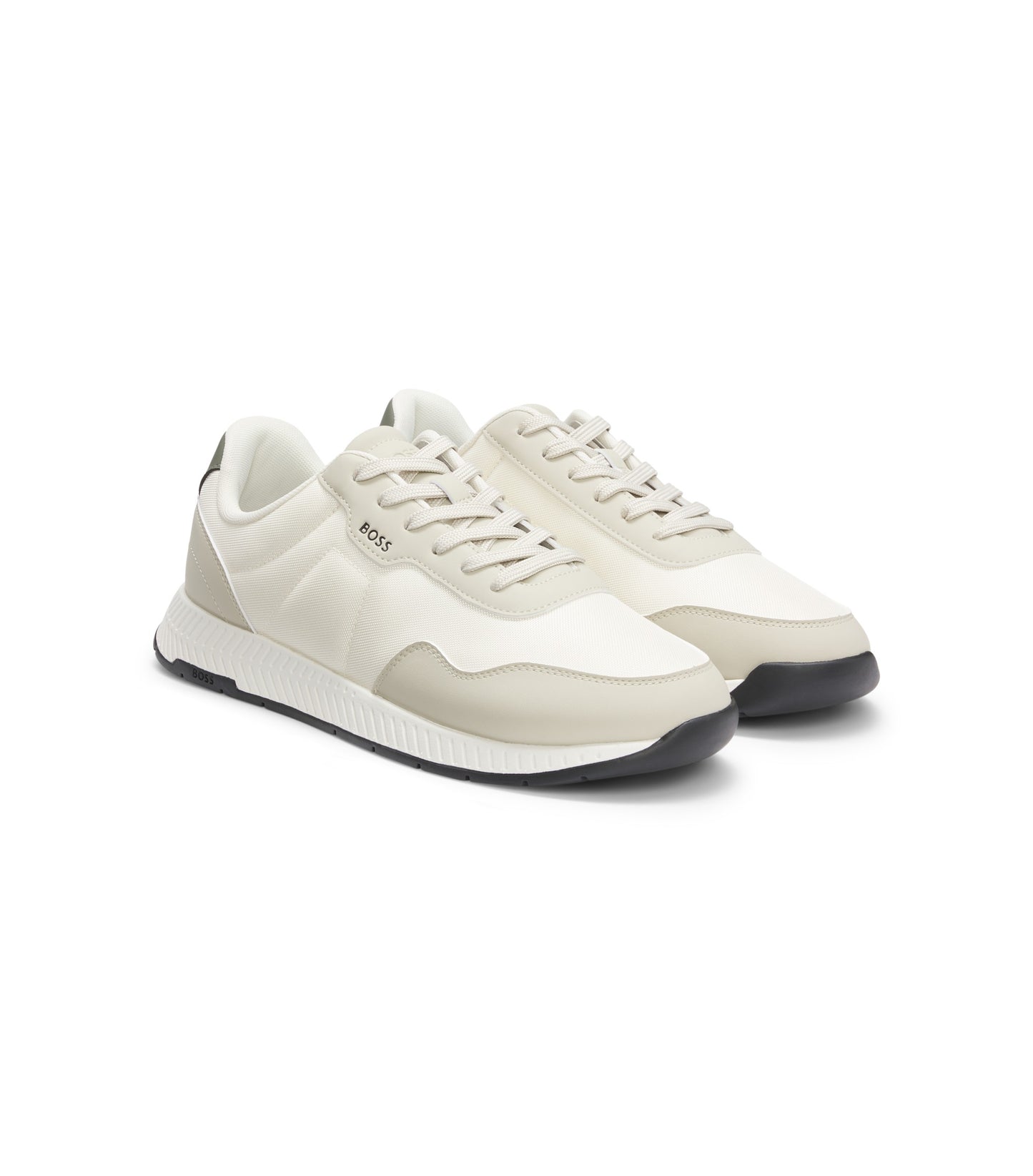 Low-top trainers with textured uppers