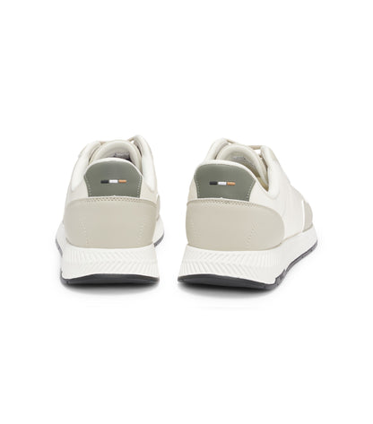 Low-top trainers with textured uppers