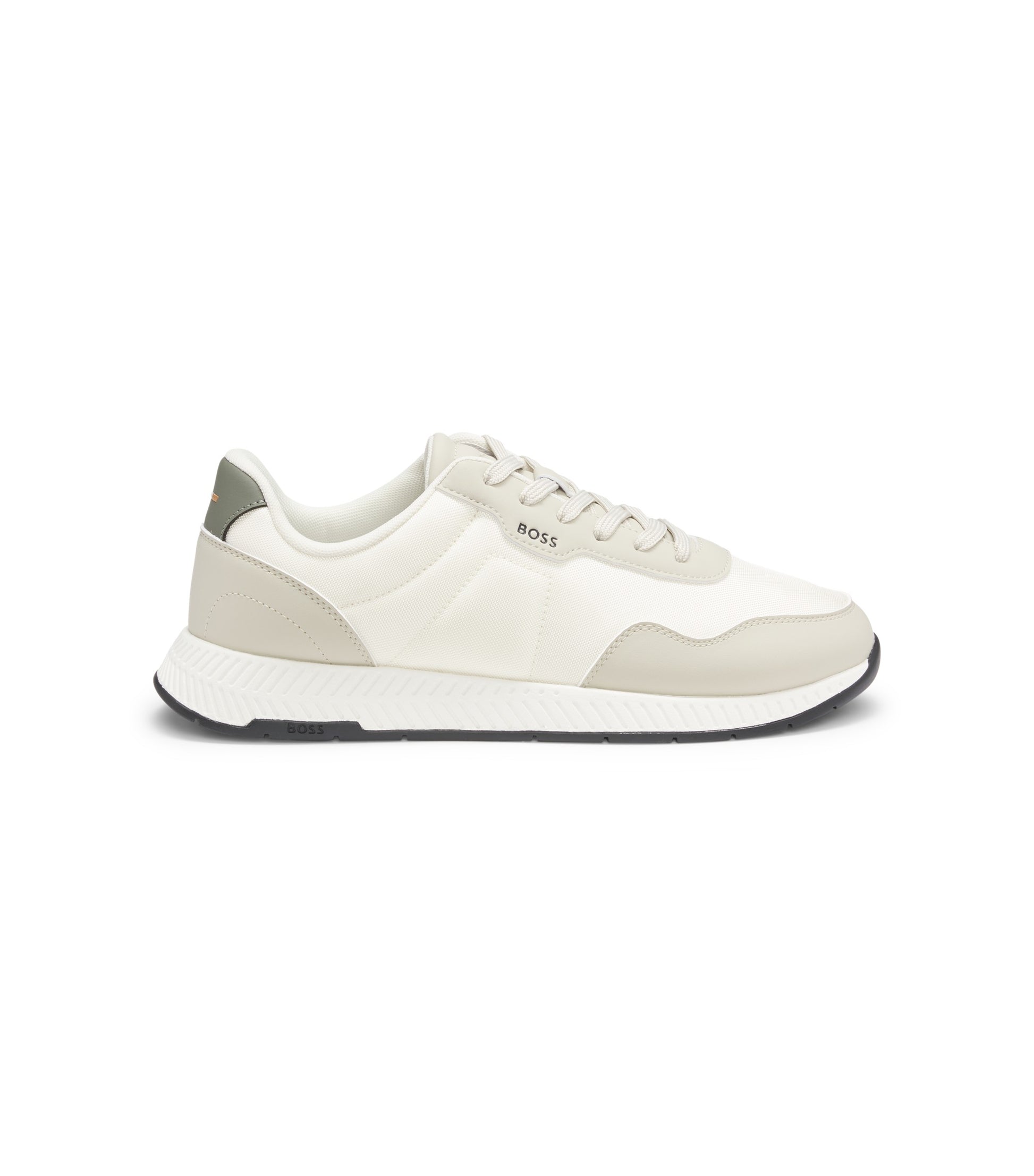Low-top trainers with textured uppers