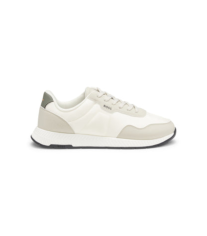 Low-top trainers with textured uppers