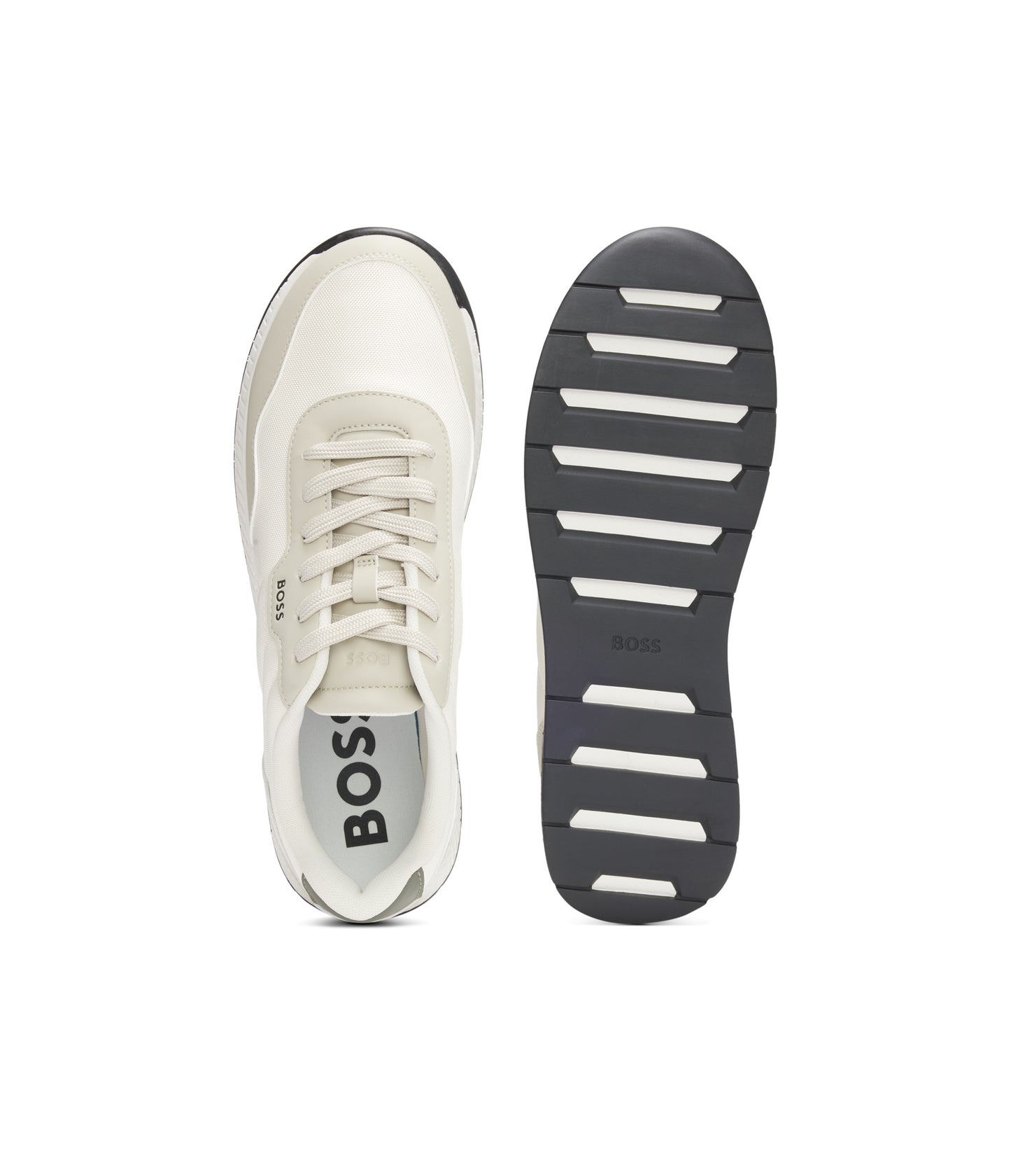 Low-top trainers with textured uppers