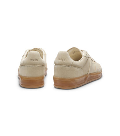 Suede trainers with rubber sole