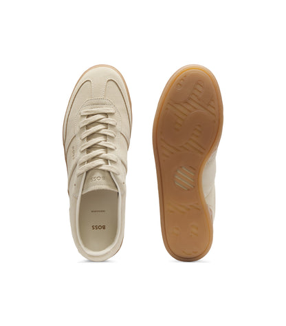 Suede trainers with rubber sole