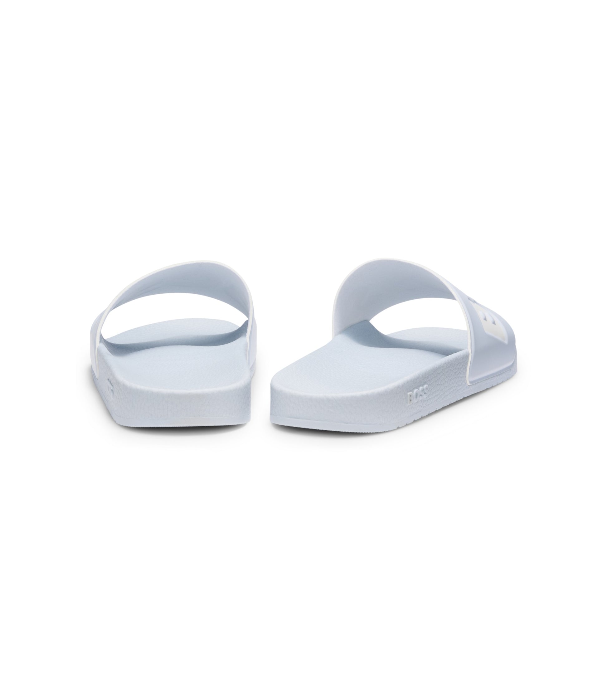 Italian-made slides with large logo detail