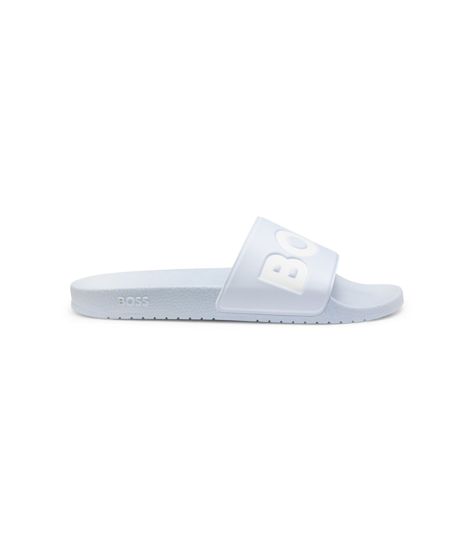 Italian-made slides with large logo detail