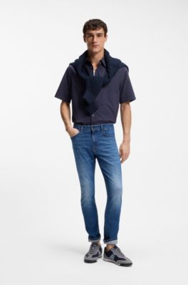 Regular-fit shirt in cotton poplin