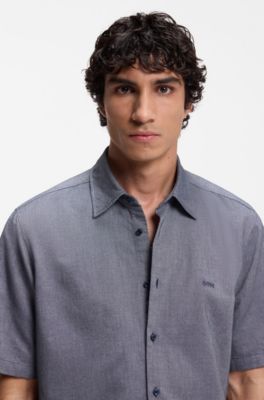 Regular-fit shirt in soft-washed Oxford cotton