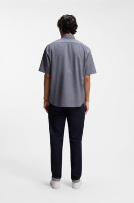 Regular-fit shirt in soft-washed Oxford cotton
