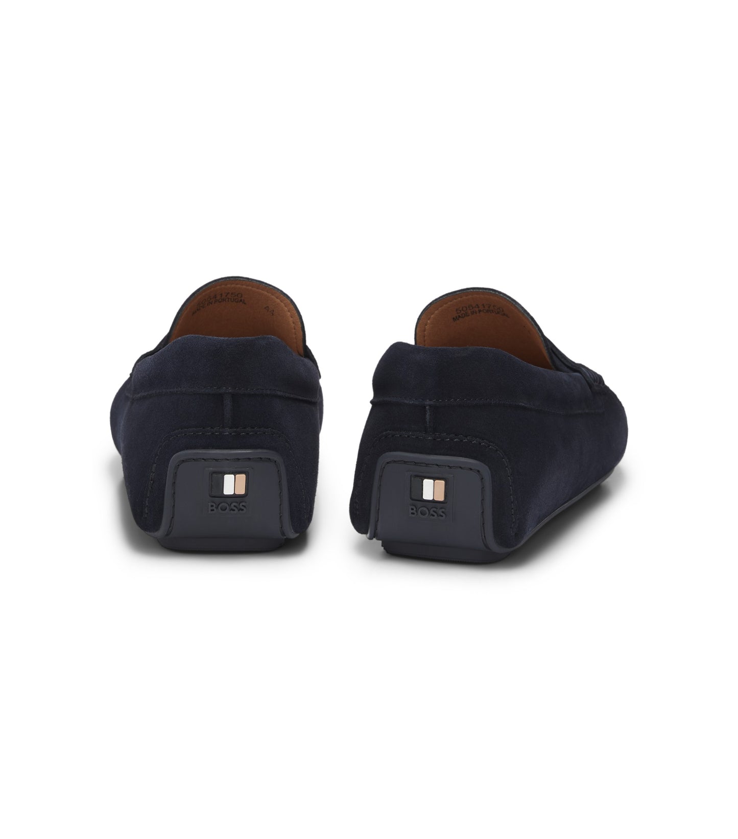 Suede moccasins with penny trim