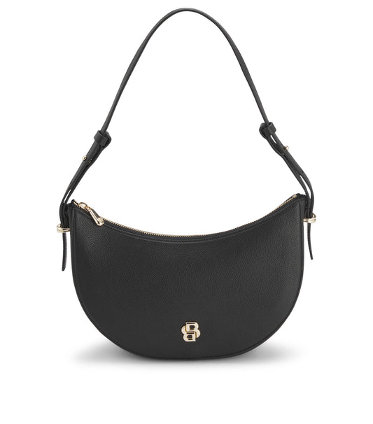 Leather shoulder bag with Double B monogram