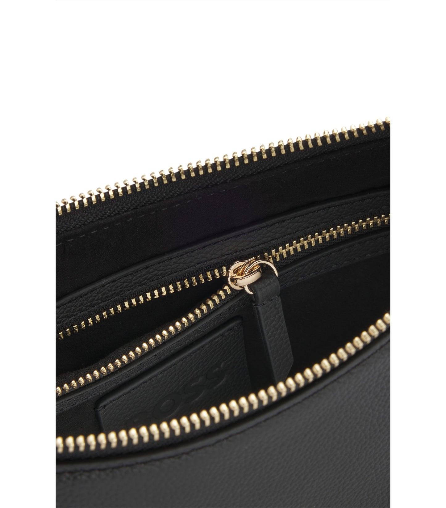 Leather shoulder bag with Double B monogram