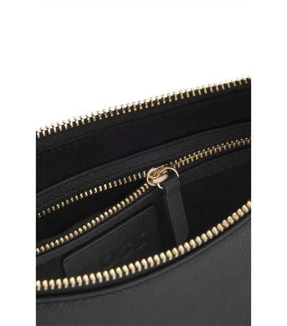 Leather shoulder bag with Double B monogram